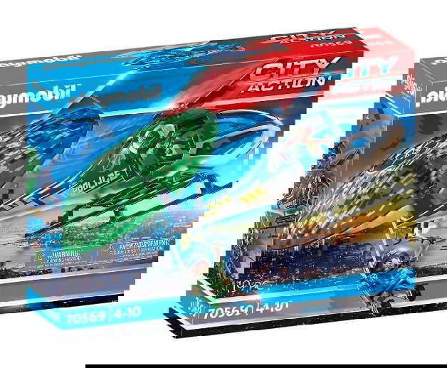 Playmobil - Полицейско Преследване С Хеликоптер --- BebeMama