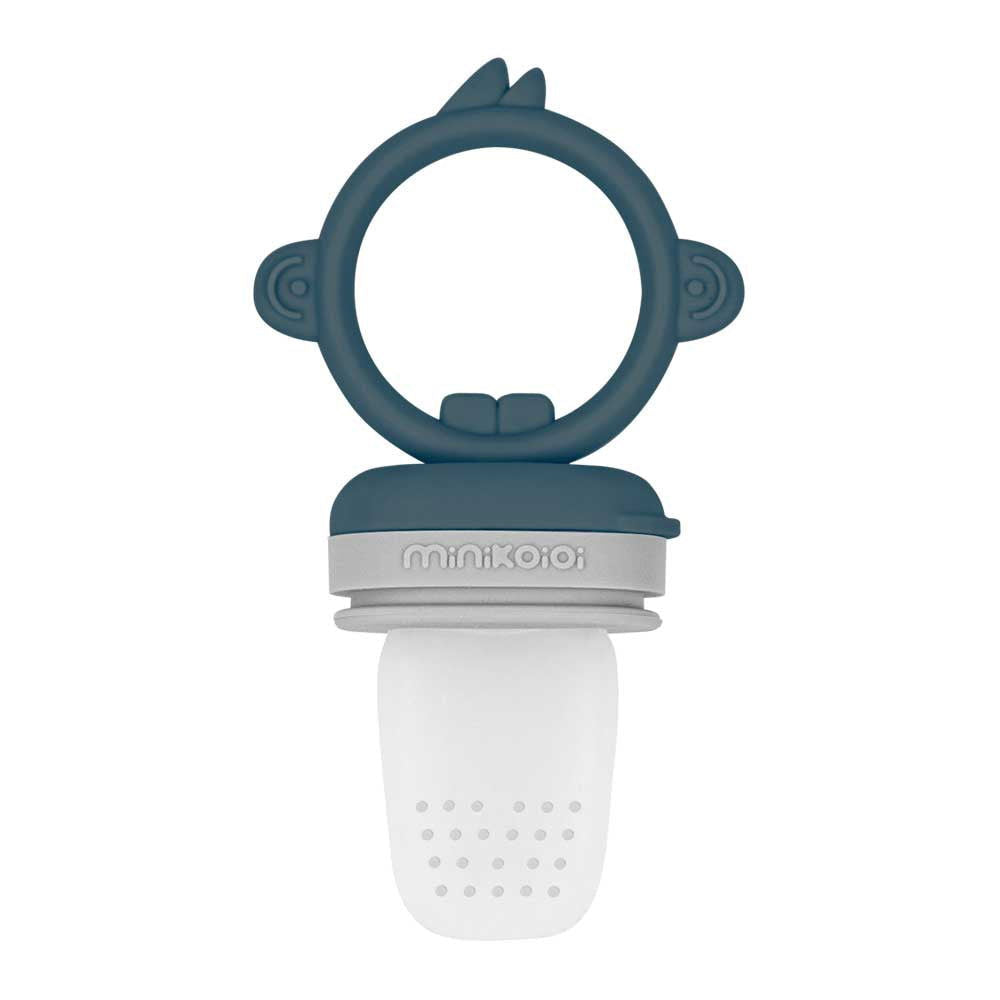 Minikoioi Pulps Силиконова Залъгалка За Плодове И Зеленчуци - Deep Син/Powder Grey --- BebeMama