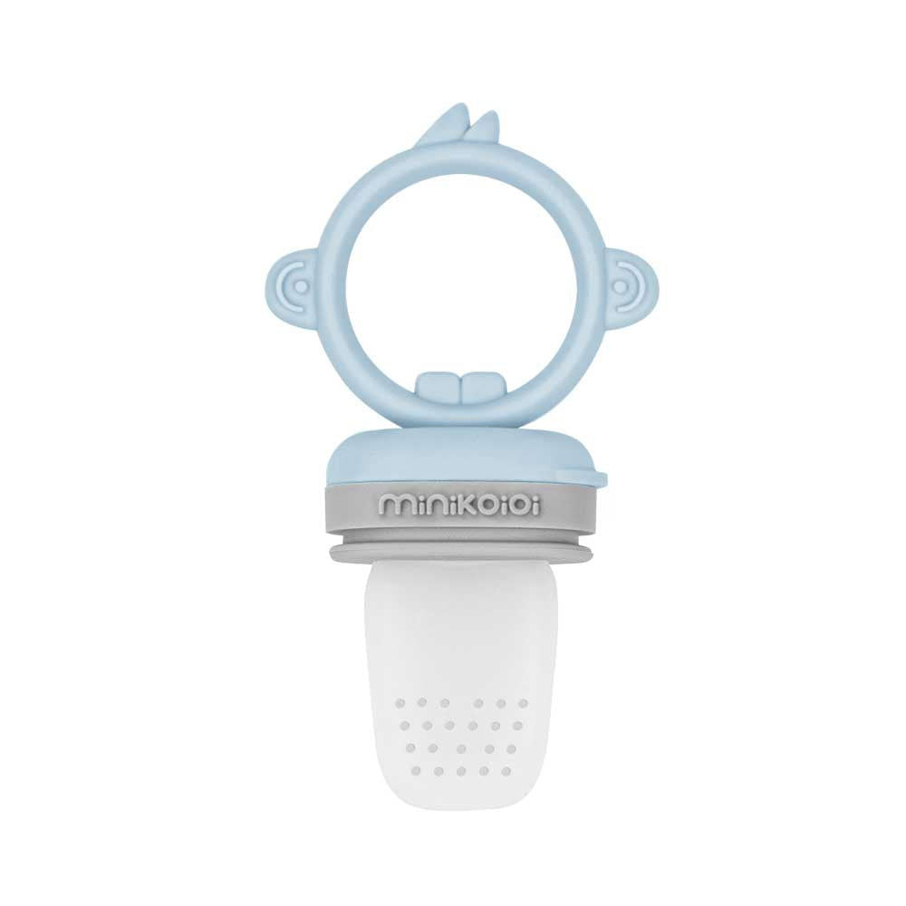 Minikoioi Pulps Силиконова Залъгалка За Плодове И Зеленчуци - Mineral Син/Powder Grey --- BebeMama