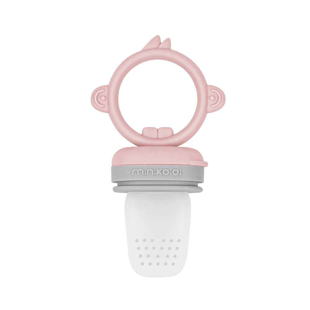 Minikoioi Pulps Силиконова Залъгалка За Плодове И Зеленчуци - Pinky Pink/Powder Grey --- BebeMama