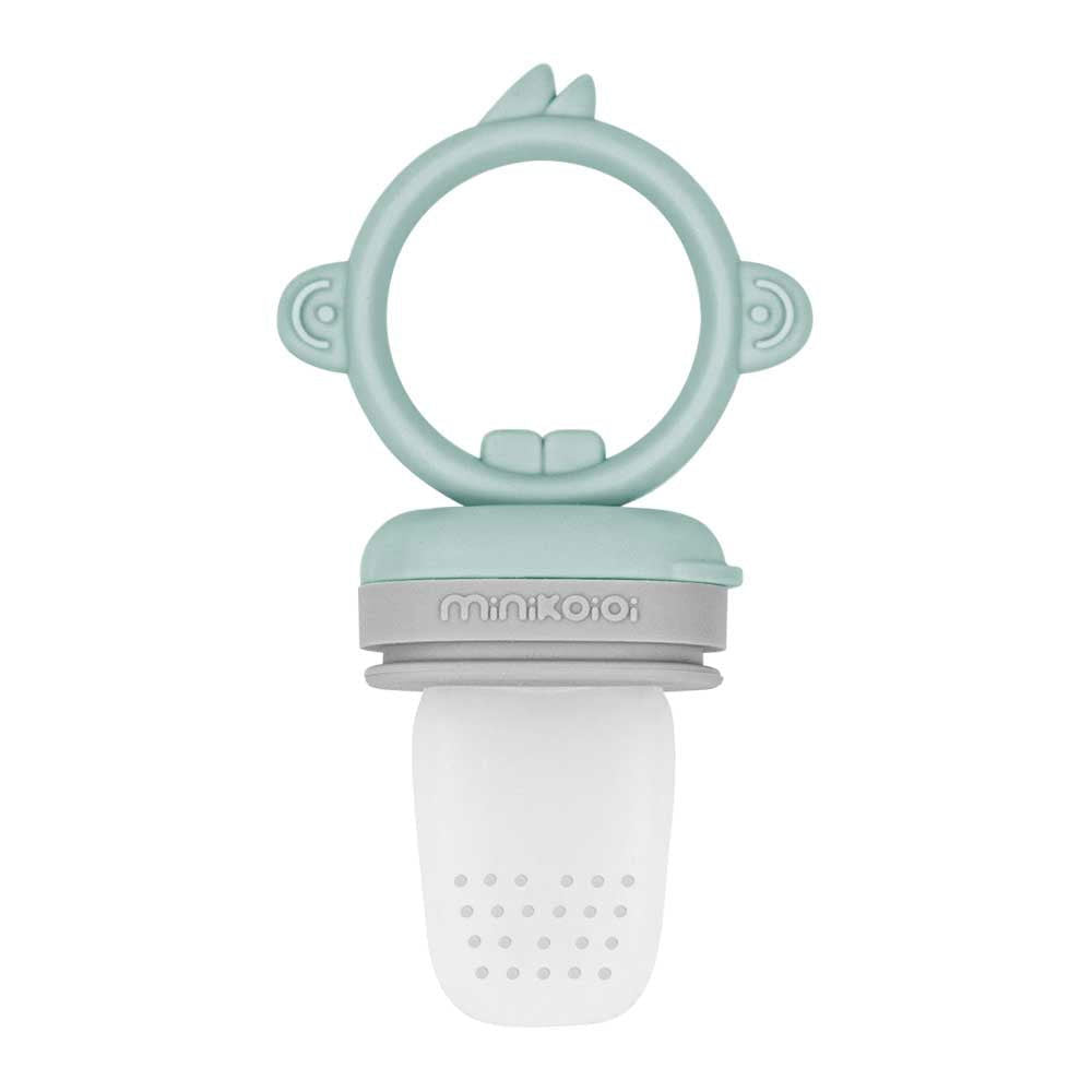 Minikoioi Pulps Силиконова Залъгалка За Плодове И Зеленчуци - River Зелен/Powder Grey --- BebeMama