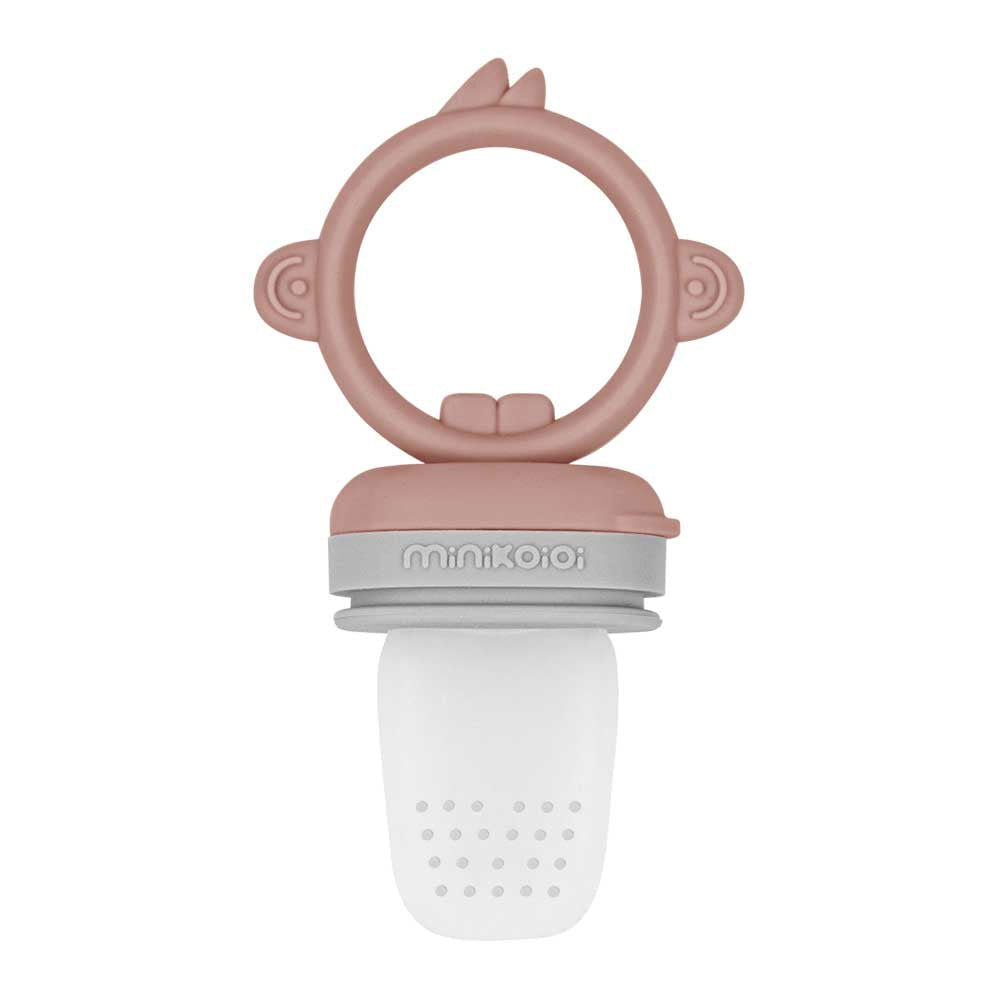 Minikoioi Pulps Силиконова Залъгалка За Плодове И Зеленчуци - Woody Brown/Powder Grey --- BebeMama