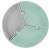 Minikoioi Puzzle Силиконова Чиния С Вакуум - 3 Части - River Зелен/Powder Grey --- BebeMama