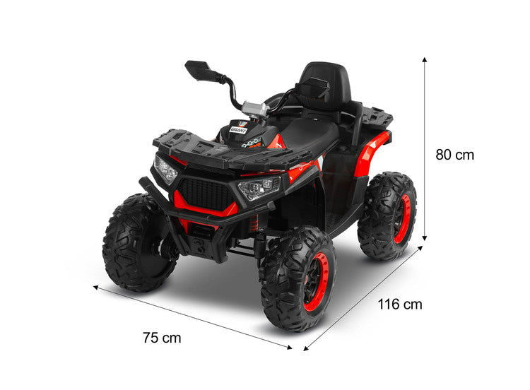 Акумулаторен Автомобил Quad Gigant Червен Caretero Toyz --- BebeMama