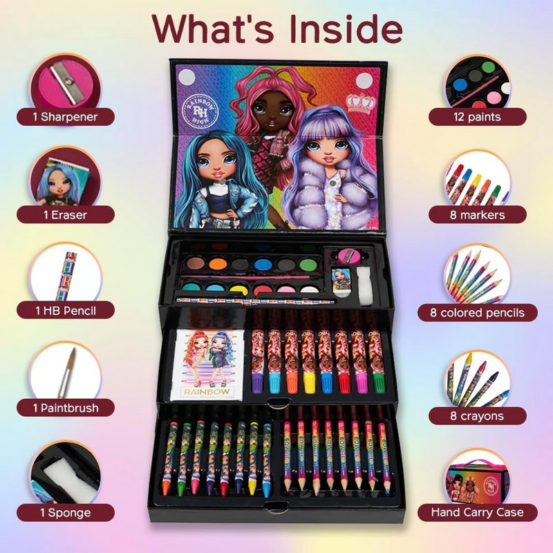 Триетажно Куфарче На Райнбоу ХайС Всичко Необходимо За Оцветяване 27Х14Х9