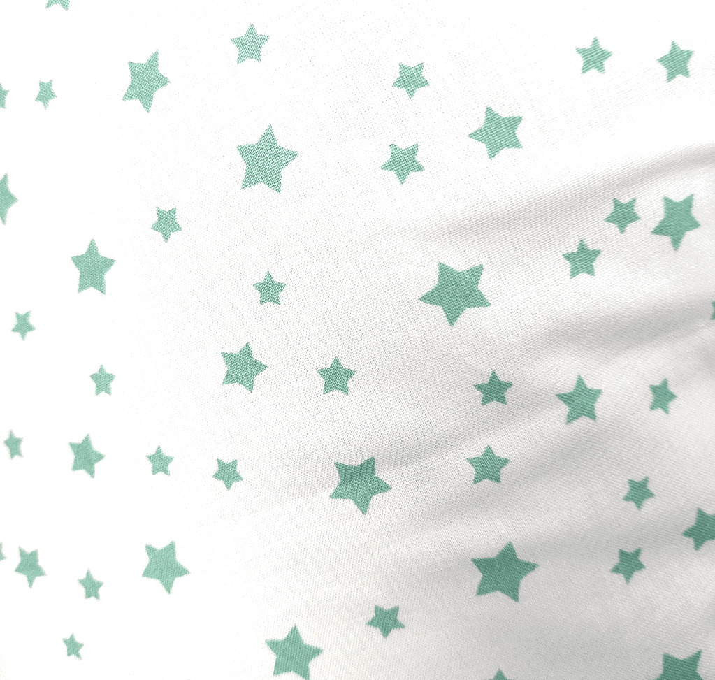 Rainy Възглавница За Бременни И Кърмене "С" Форма Мента Звезди --- BebeMama