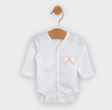 Rainy Бебешко Боди Панделка С Предно Закопчаване 48-68 См. Бял --- BebeMama