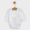Rainy Бебешко Боди Панделка Със Странично Закопчаване 48-68 См. Бял --- BebeMama