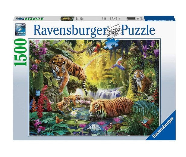 Ravensburger - Пъзел 1500 Ел. - Необезпокоявани Тигри --- BebeMama