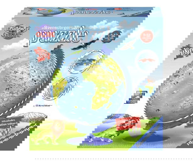 Ravensburger - 3D Пъзел 180 Ел. - Глобус За Деца --- BebeMama