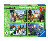 Ravensburger - Пъзел 4Х100 Ел. - Minecraft --- BebeMama