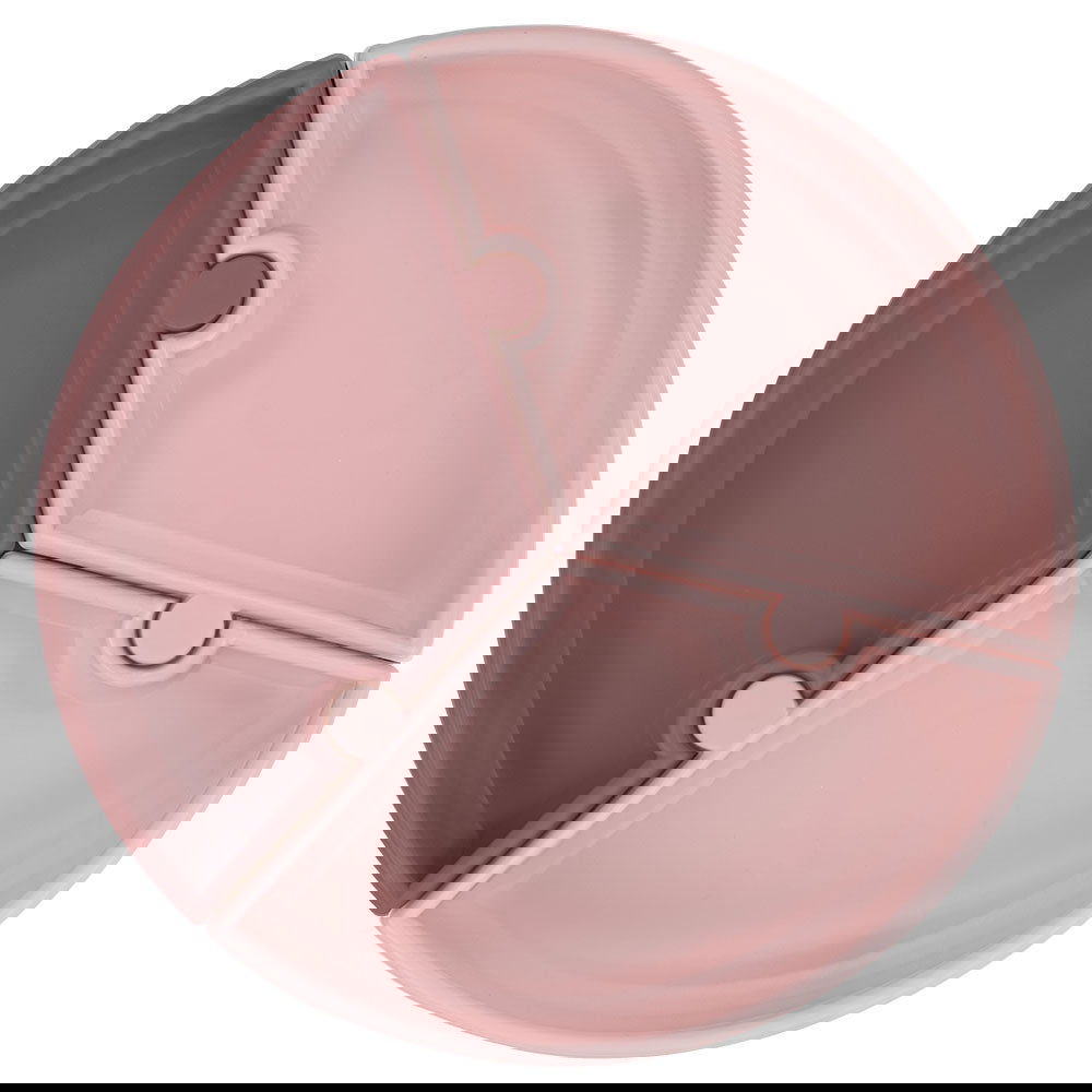 Minikoioi Puzzle Силиконова Чиния С Вакуум - 3 Части - Pink/Rose --- BebeMama