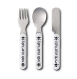 Rsb Комплект Лъжичка Виличка И Ножче - Метални Пират --- BebeMama