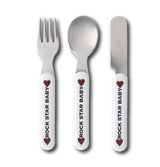 Rsb Комплект Лъжичка Виличка И Ножче - Метални Сърце --- BebeMama