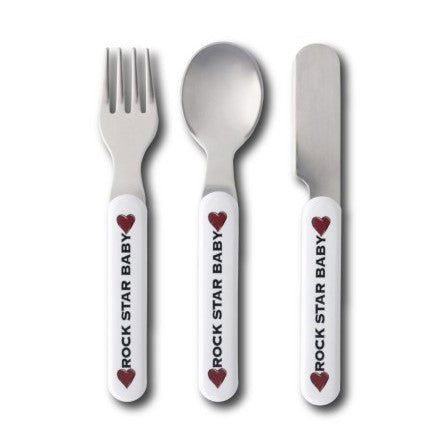 Rsb Комплект Лъжичка Виличка И Ножче - Метални Сърце --- BebeMama