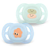 Залъгалки Ultra Start 0 2м Пастелни Декор Усмивка И Очички, Момче Philips Avent