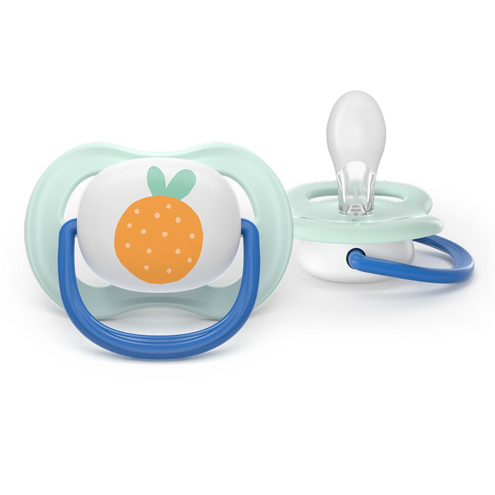 Залъгалки Ultra Air Happy 0 6м Сини С Плод И Мече Philips Avent