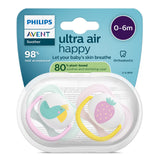 Залъгалки Ultra Air Happy 0 6м Розово С Папагал И Ягода Philips Avent
