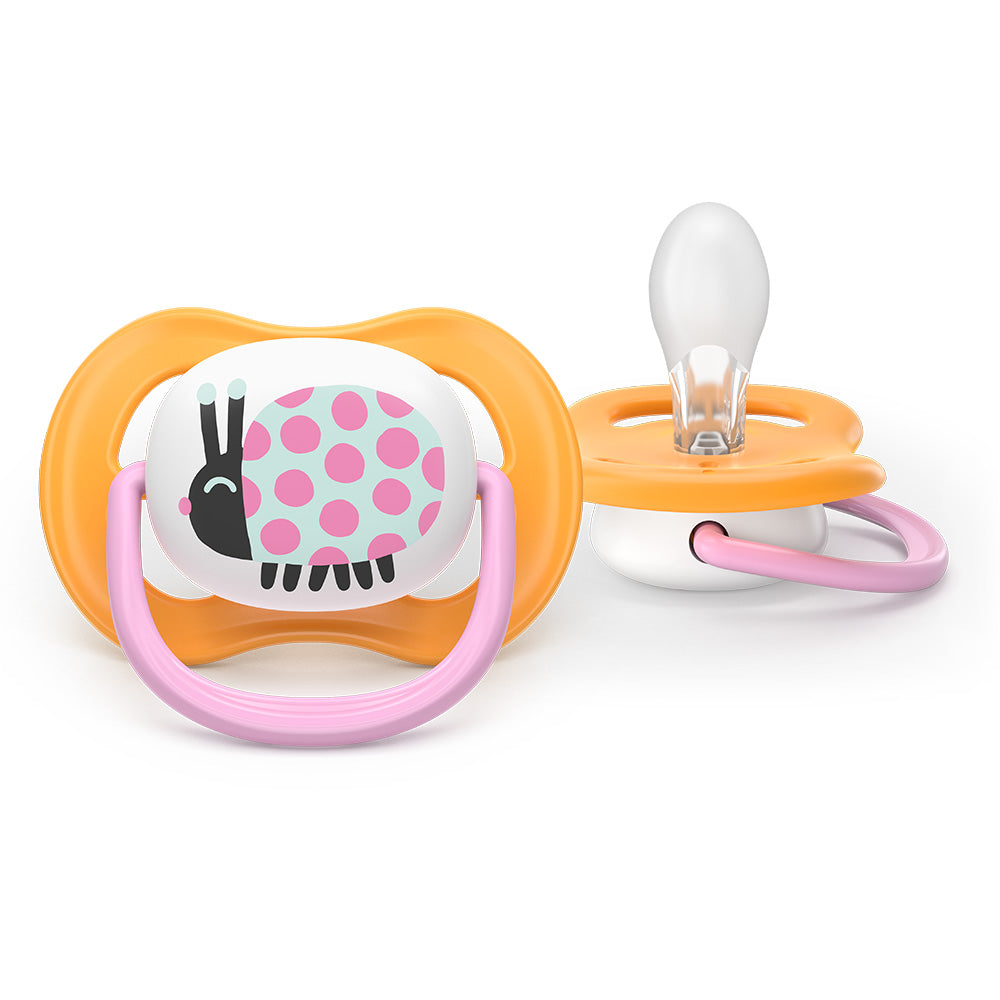 Залъгалки Ultra Air Happy 6 18м Розови С Цвете И Калинка Philips Avent
