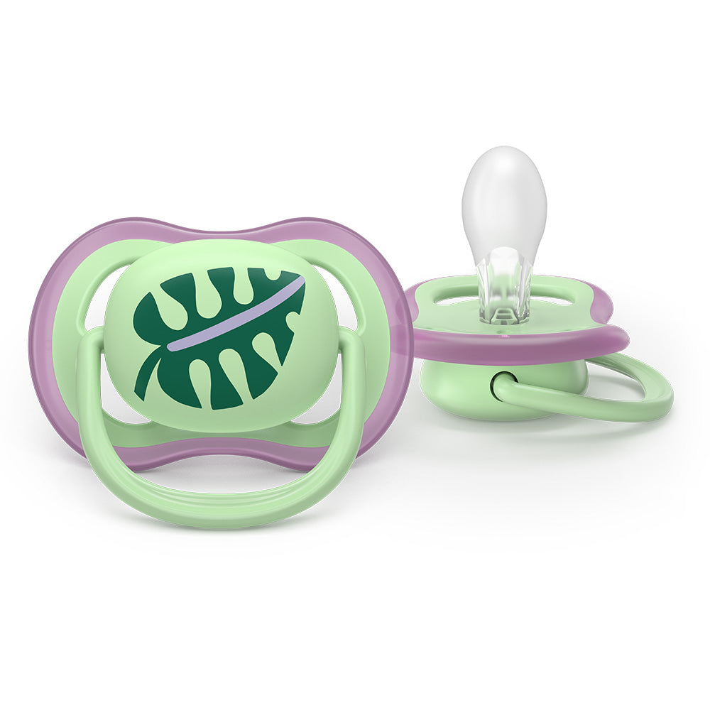 Залъгалки Ultra Air 6 18м Листо И Коте, Розово Philips Avent