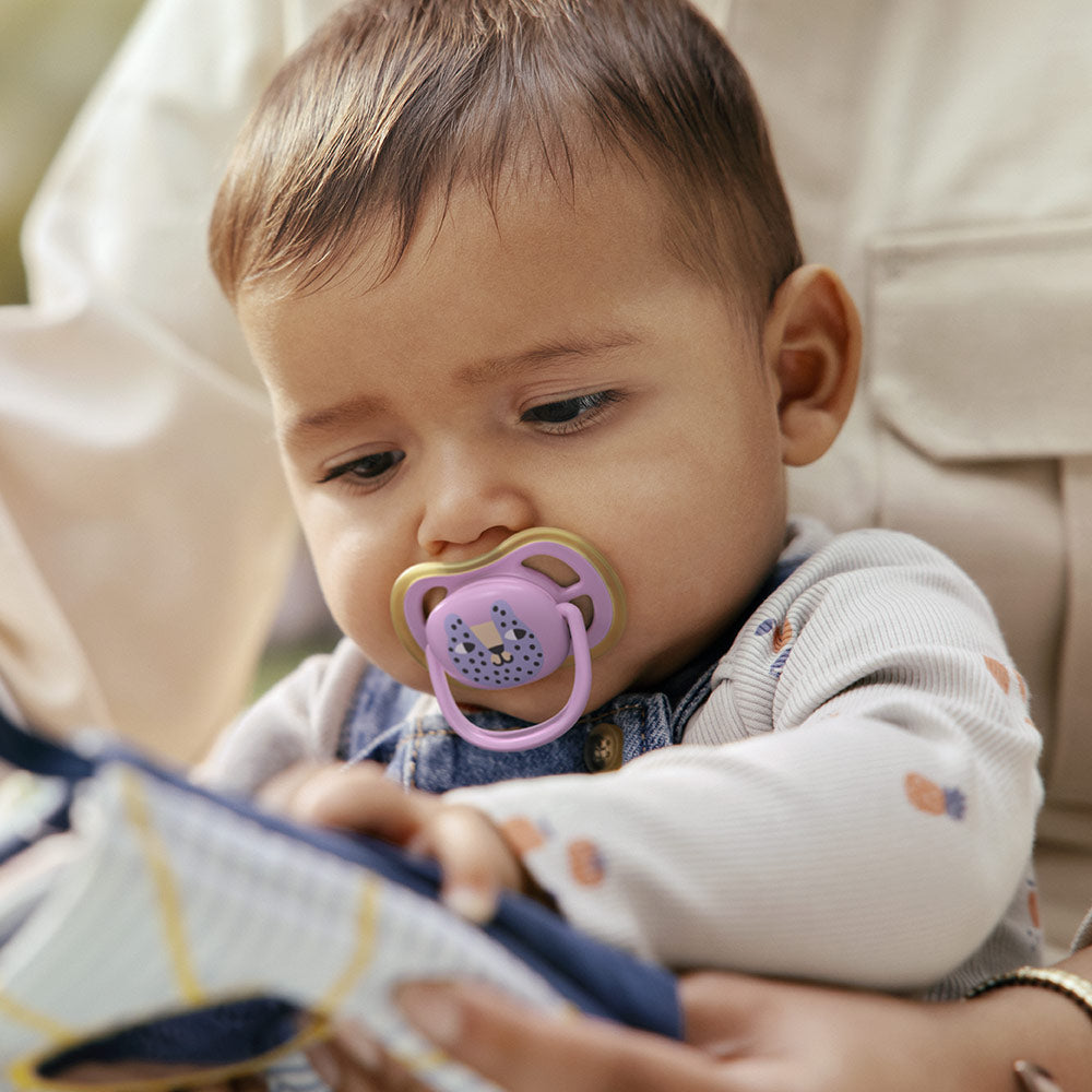 Залъгалки Ultra Air 6 18м Листо И Коте, Розово Philips Avent