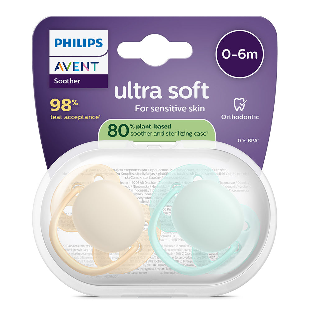 Залъгалки Ultra Soft 0 6м Пастелни Philips Avent