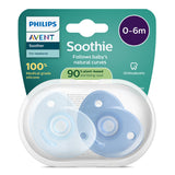 Залъгалки Soothie 0 6м, Сини Philips Avent