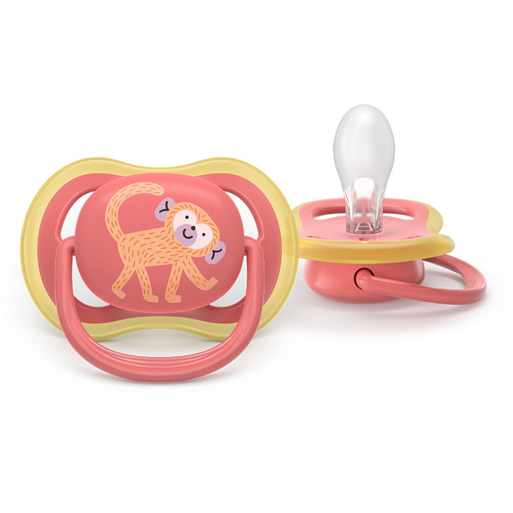 Залъгалки Ultra Air 18м+ Хамелеон И Маймунка, Лилаво Philips Avent