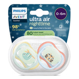 Залъгалки Ultra Air Night 0 6м Ленивец И Тигър, Сини Philips Avent
