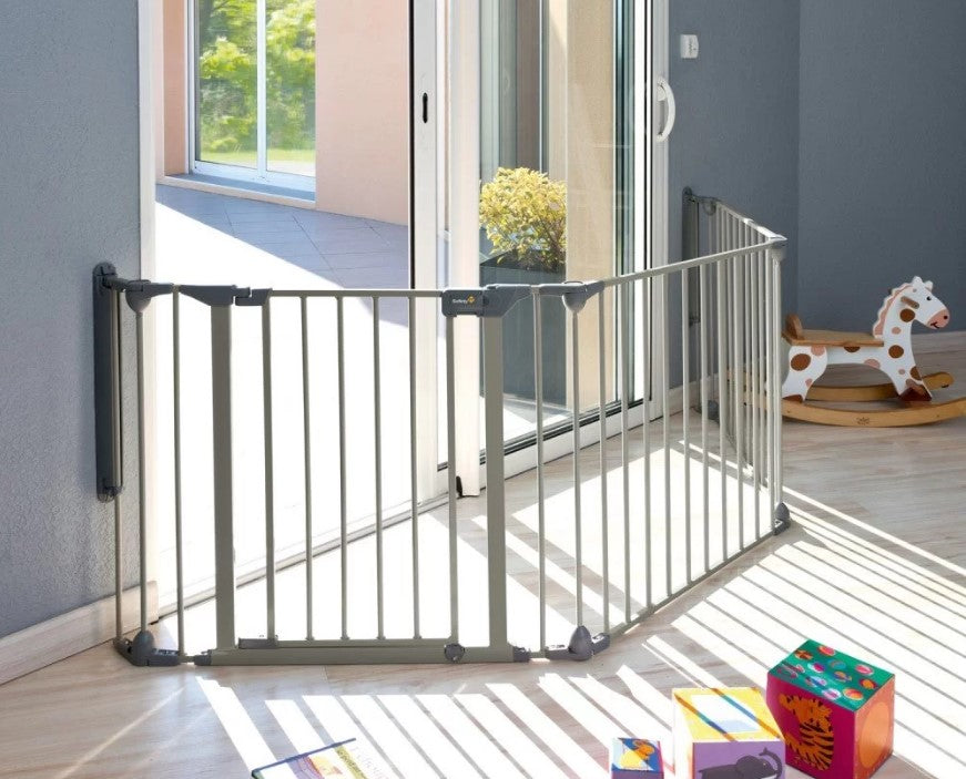 Модулна Метална Преграда 3 Модула За Отвори 82-214См Сив Modular 3 --- BebeMama