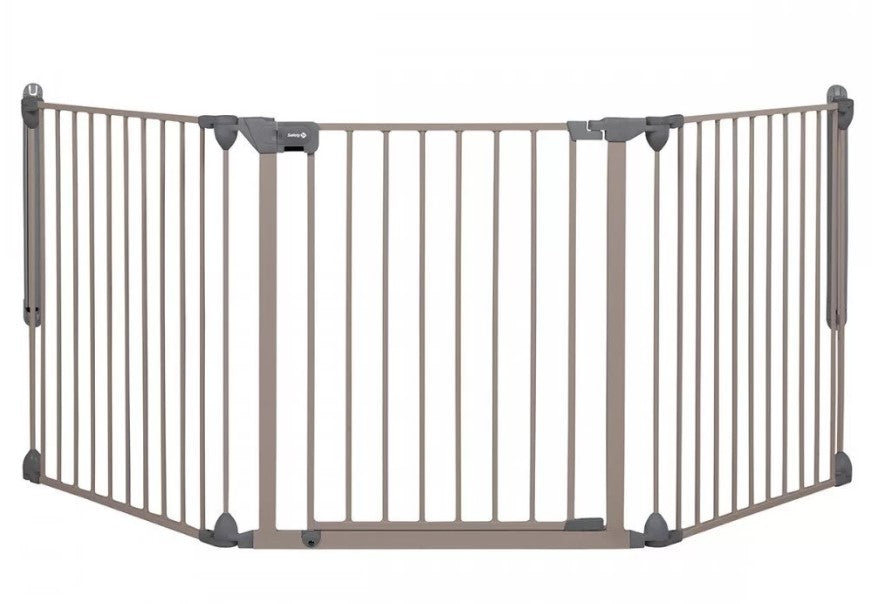 Модулна Метална Преграда 3 Модула За Отвори 82-214См Сив Modular 3 - Прегради За Врата - Safety 1St - BebeMama