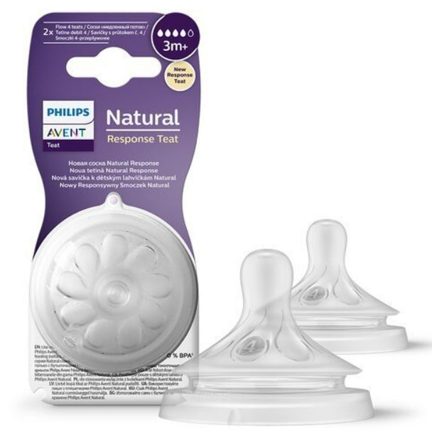 Philips Avent Natural Response cumisüveg, 330 ml + Natural Response etetőcumi, 4 lyukú, 3 hónapos kortól