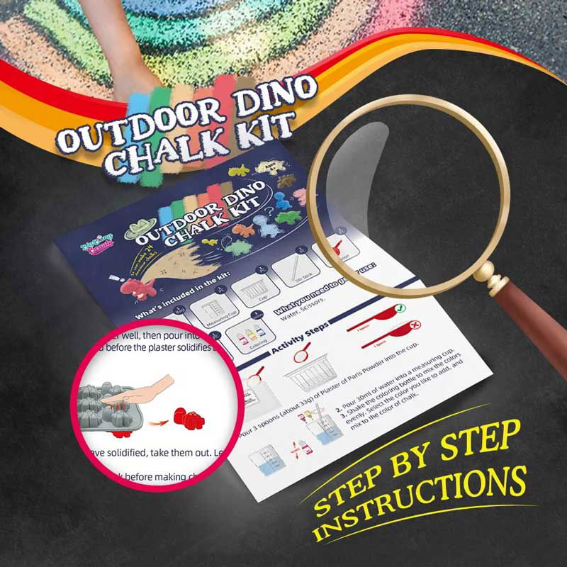 Steam Комплект - Направи Си Цветен Тебешир - Дино --- BebeMama