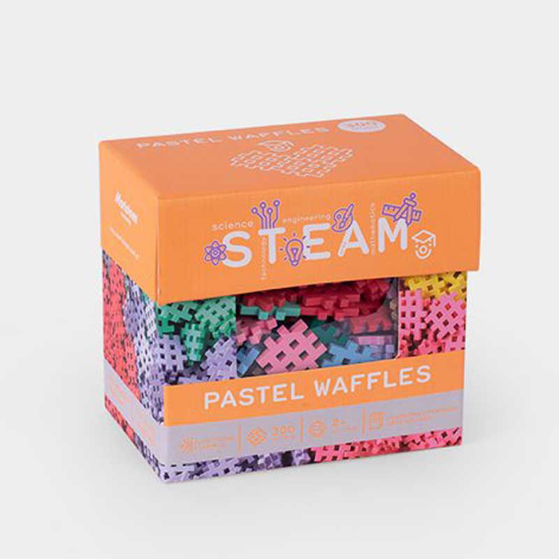 Steam Вафлен Конструктор В Пастелни Цветове - 300 Части --- BebeMama