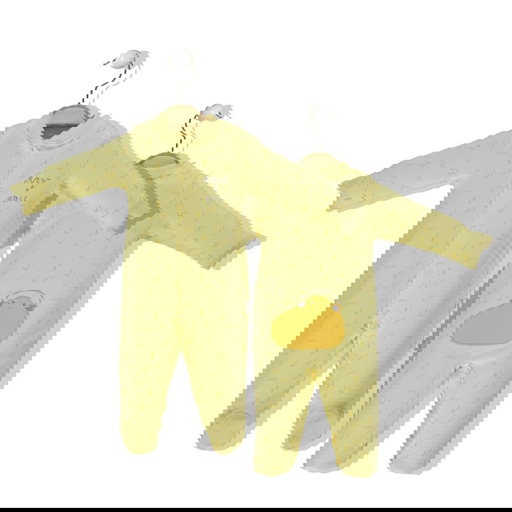 T2936 Гащеризон Chubby Colors Жълт 68Cm --- BebeMama