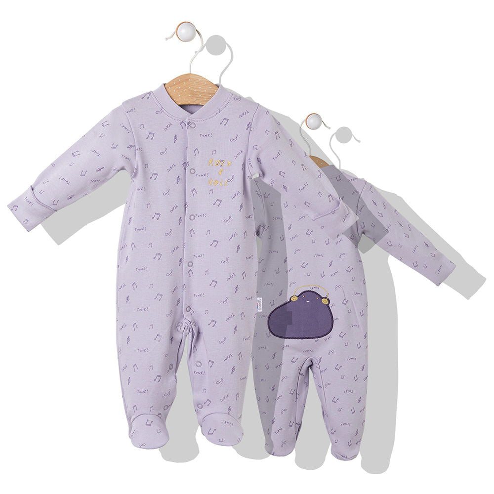 T2936 Гащеризон Chubby Colors Лилав 74Cm --- BebeMama