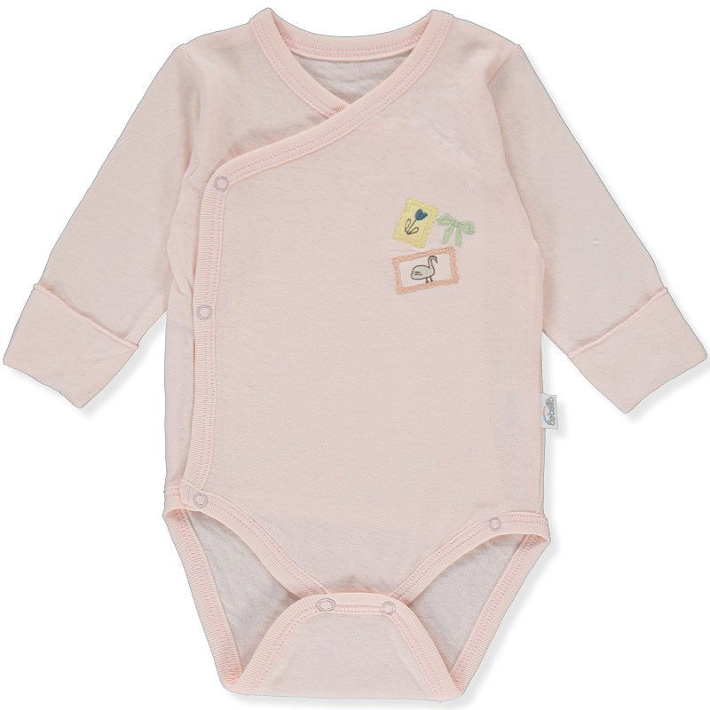 T3404 Боди Д.Р. Happy Garden Розов 1-3M 62Cm --- BebeMama