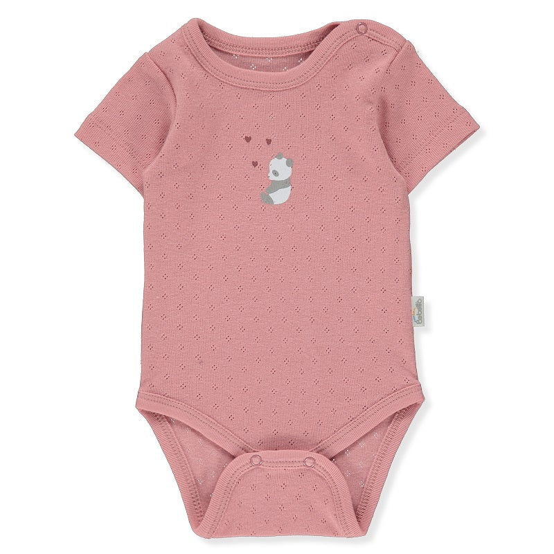 T3460 Боди К.Р. Happy Panda Розов 6-9M 74Cm --- BebeMama