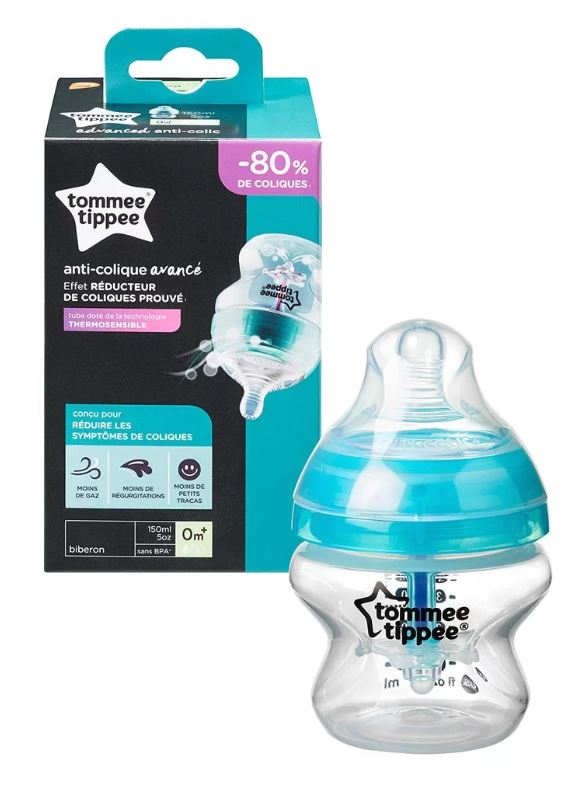 Шише За Хранене Advanced Anti Colic Самостерилизиращо, 150 Мл, 0м+ Tommee Tippee