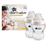 Biberon Tommee Tippee Closer To Nature Easi Vent, 260 ml, pachet de 2 bucăți