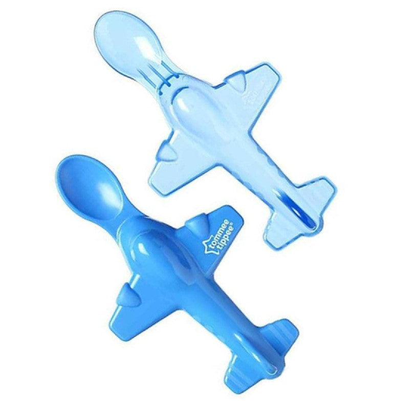 Лъжици Самолет 4М+ (2 Бр./Оп.) Сини --- BebeMama