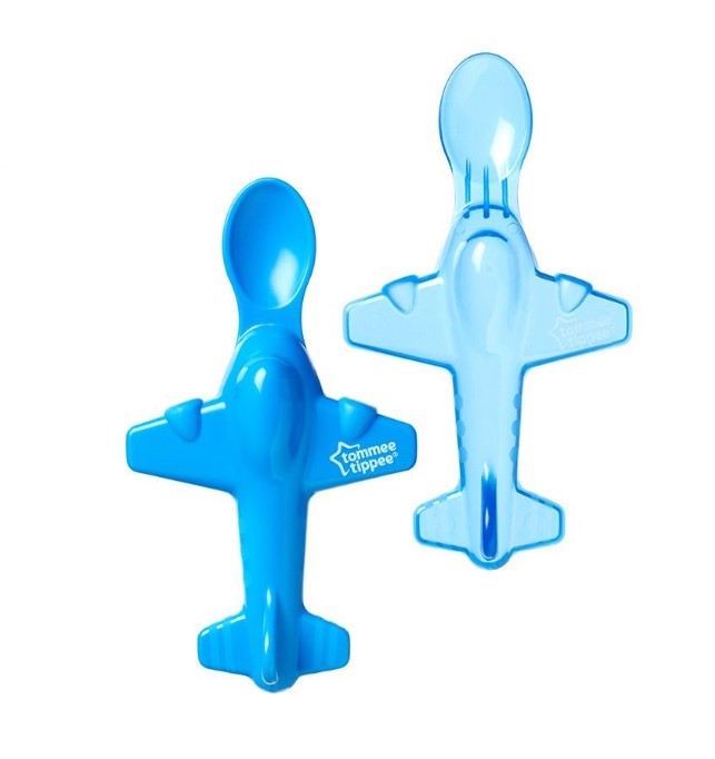Лъжици Самолет 4М+ (2 Бр./Оп.) Сини - Прибори - Tommee Tippee - BebeMama