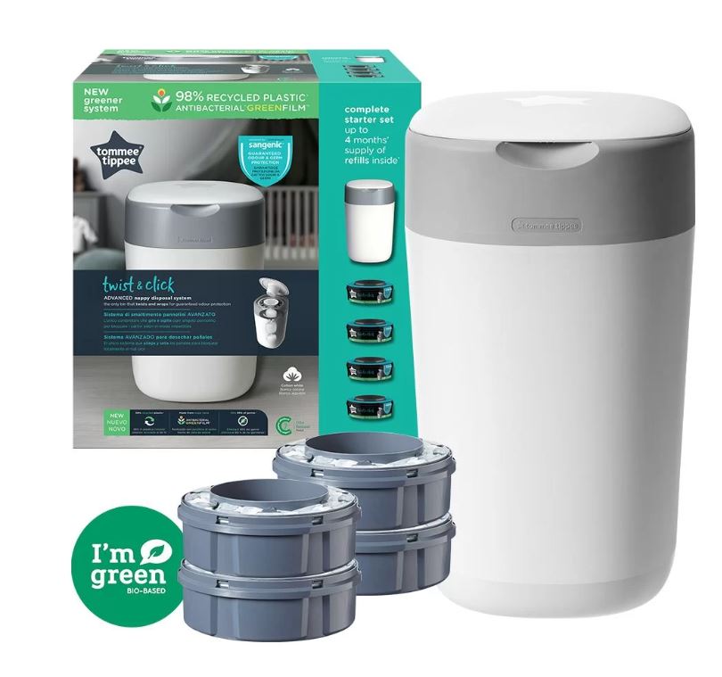Хигиенен Кош За Памперси Twist&click С 4 Бр. Резервни Касети Tommee Tippee