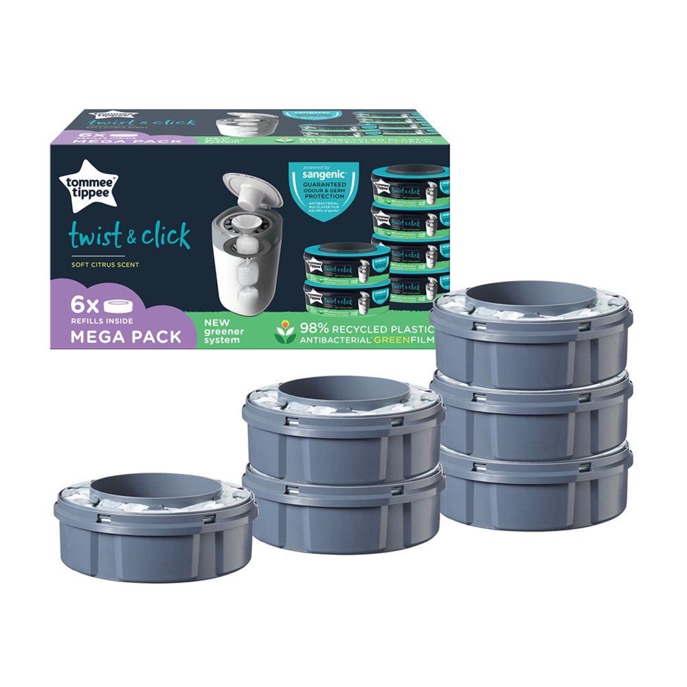 Tommee Tippee Комплект Касети За Хигиенен Кош Twist&Click 6 Бр/Оп