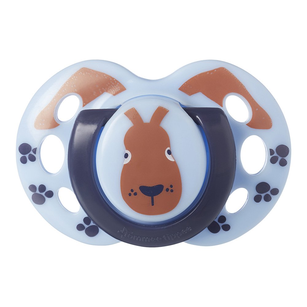 Ортодонтични Залъгалки Tommee Tippee Fun Friends, 18-36М, Син Заек/Зелена Катерица + Кутия За Стерилизиране