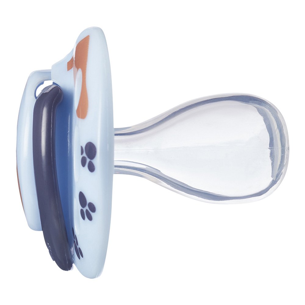 Ортодонтични Залъгалки Tommee Tippee Fun Friends, 18-36М, Син Заек/Зелена Катерица + Кутия За Стерилизиране