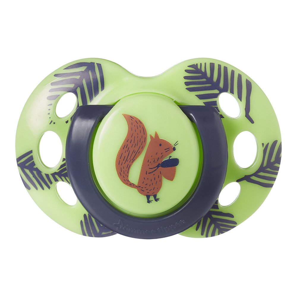 Ортодонтични Залъгалки Tommee Tippee Fun Friends, 18-36М, Син Заек/Зелена Катерица + Кутия За Стерилизиране