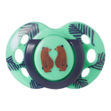 Suzete ortodontice Tommee Tippee Fun Friends, 18-36 luni, iepure roșu/ursuleț verde + cutie de sterilizare