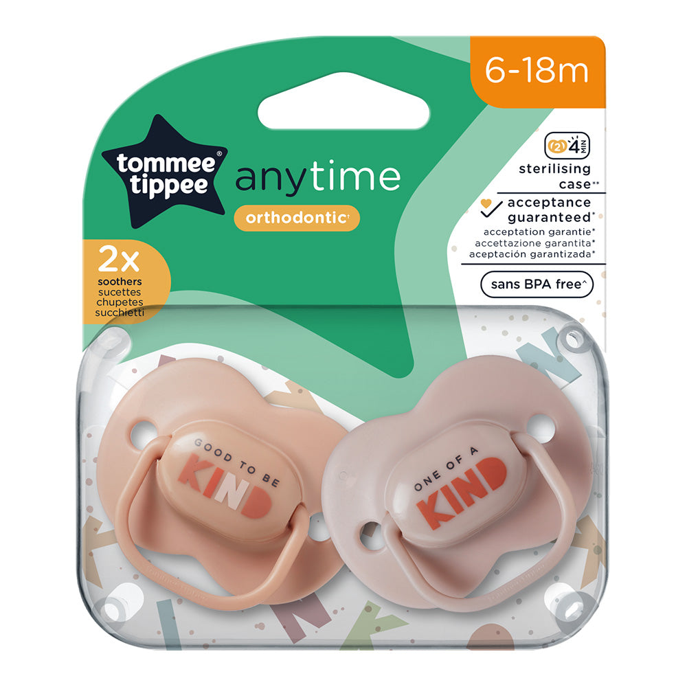 Залъгалки Anytime 6 18м, 2 Бр. Оп., Розов Kind Tommee Tippee