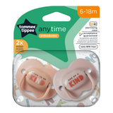 Залъгалки Anytime 6 18м, 2 Бр. Оп., Розов Kind Tommee Tippee